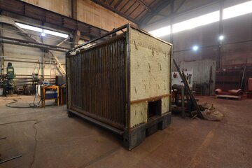 Котел с топкой ОУР обмуровка